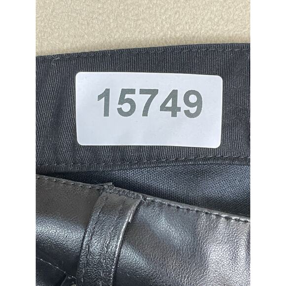 TRIPP NYC Pants Womens 3 Black Faux Leather Straight Leg Embroidered Back Pocket - Picture 14 of 14